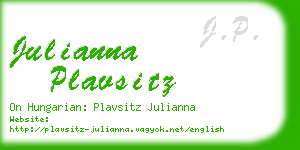 julianna plavsitz business card